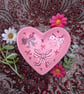 Bows Pink hand-painted ceramic ring jewellery dish - Image 9