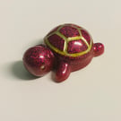 Pink glittered Tortoise magnet