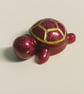 Pink glittered Tortoise magnet