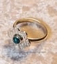 Turquoise Glitter Glass Ring - Image 3