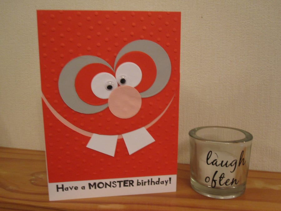Monster Birthday - quirky, fun card for a child