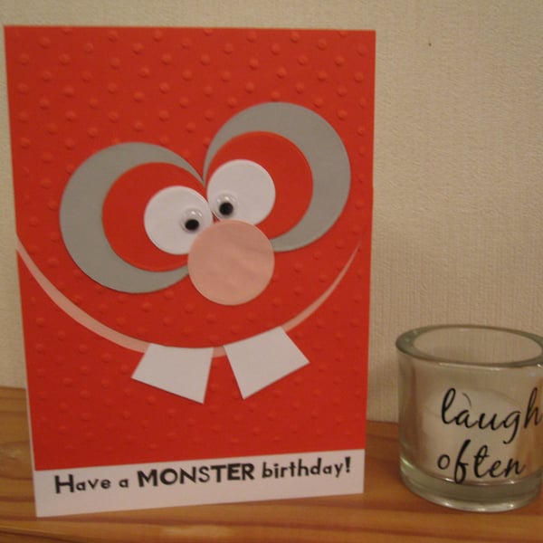 Monster Birthday - quirky, fun card for a child