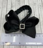 Black Pleated Tail Bun Wrap - Image 4