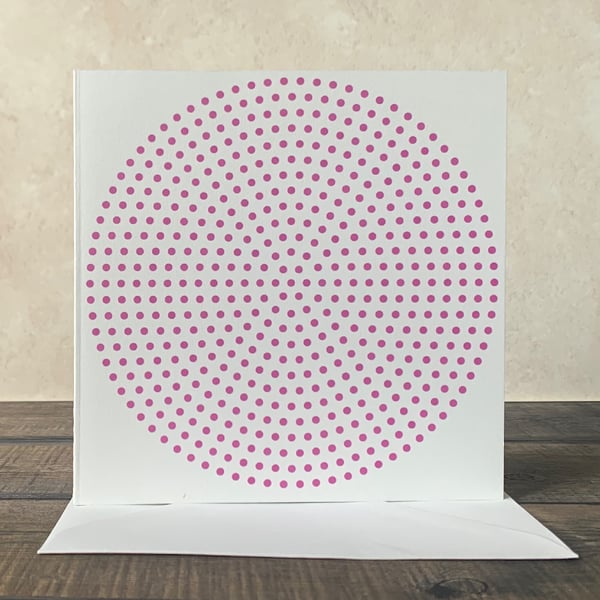 Handmade Card -  Purple Circles of Dots