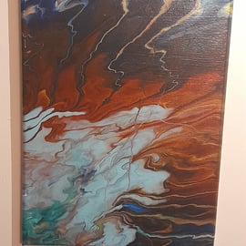 Acrylic pouring art