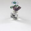 'Happy Birthday' Flower in a Bottle with a Birdie