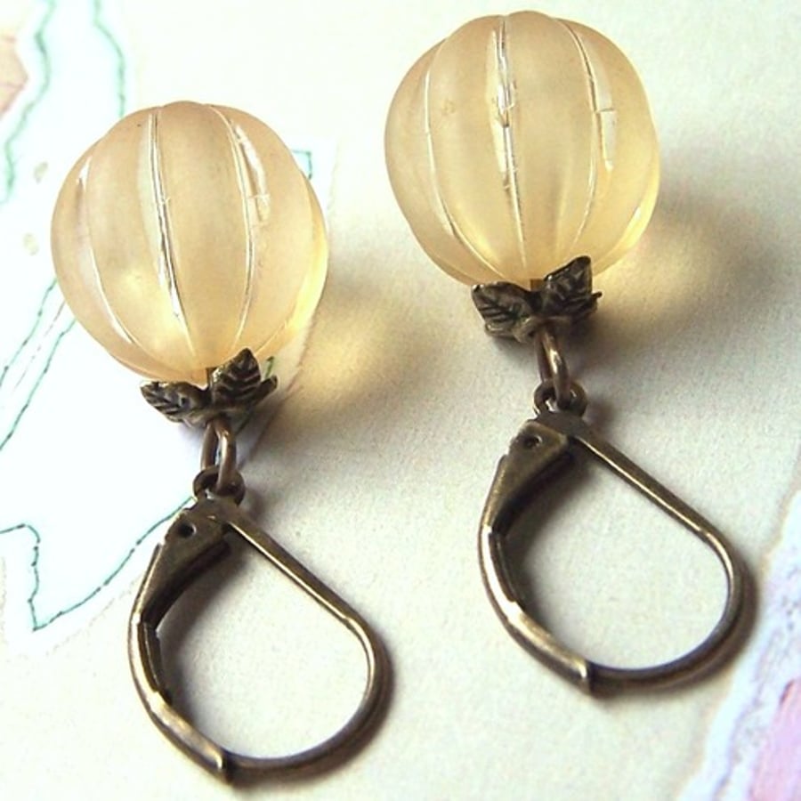 'Lemon Squash' Retro Style Earrings