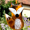 New Amber Fused Glass Fox