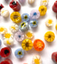 Flower mix murrini made with Bullseye 90coe glass