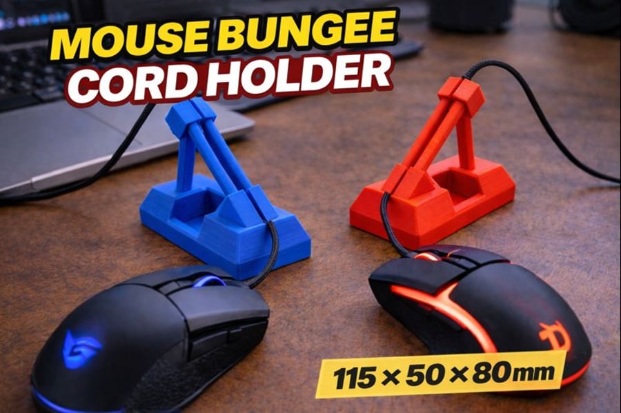 Mouse Bungee Cord Holder - 115 - 50 - 80mm