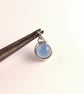 Simple sterling silver pendant with blue agate - Image 2