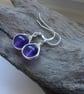Amethyst Drop Earrings, Sterling Silver, February Birthstone - Image 2