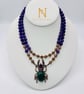 Amethyst Beetle Statement Necklace