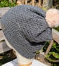 Crochet Slouch Beanie Hat (Grey) - Image 5