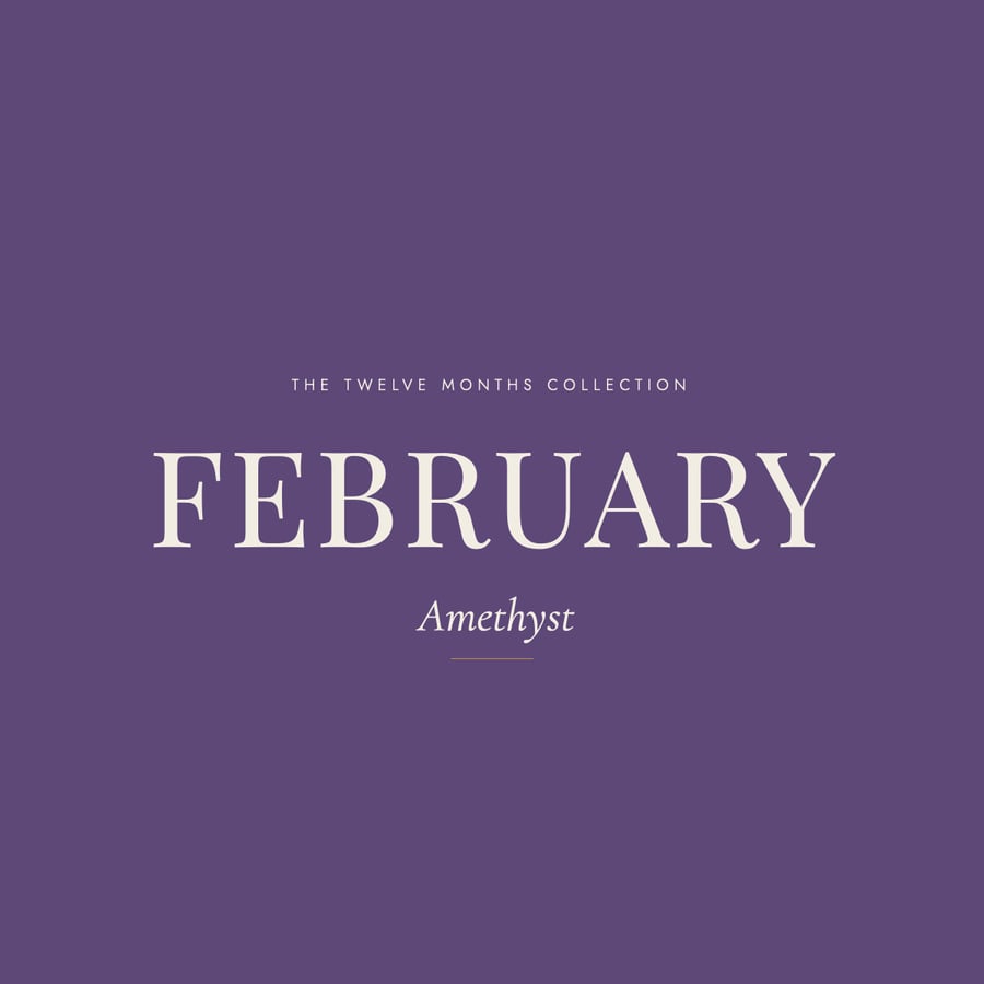 February Birthstone Ring - Hammered Silver & Amethyst - Handmade in England