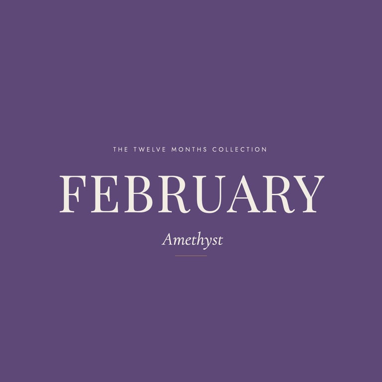February Birthstone Ring - Hammered Silver & Amethyst - Handmade in England