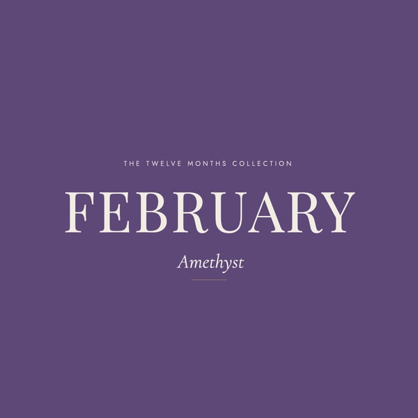 February Birthstone Ring - Hammered Silver & Amethyst - Handmade in England