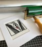 Lino Print - "Woodpecker" - Image 2
