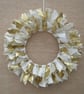 Christmas Rag Wreath In Festive Fabric   - Image 1