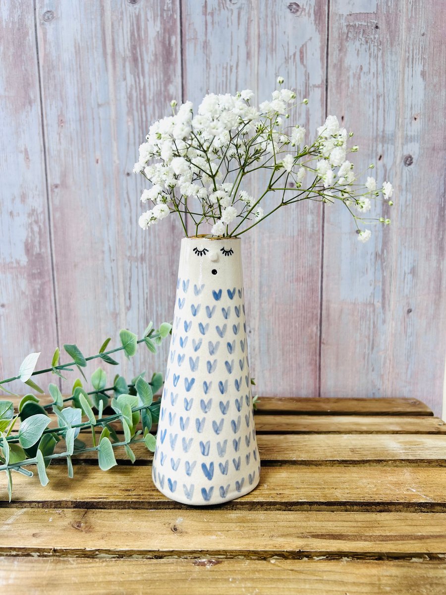 Large Purple Heart People Vase 