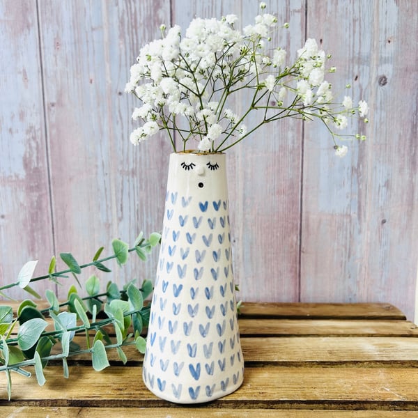 Large Purple Heart People Vase 