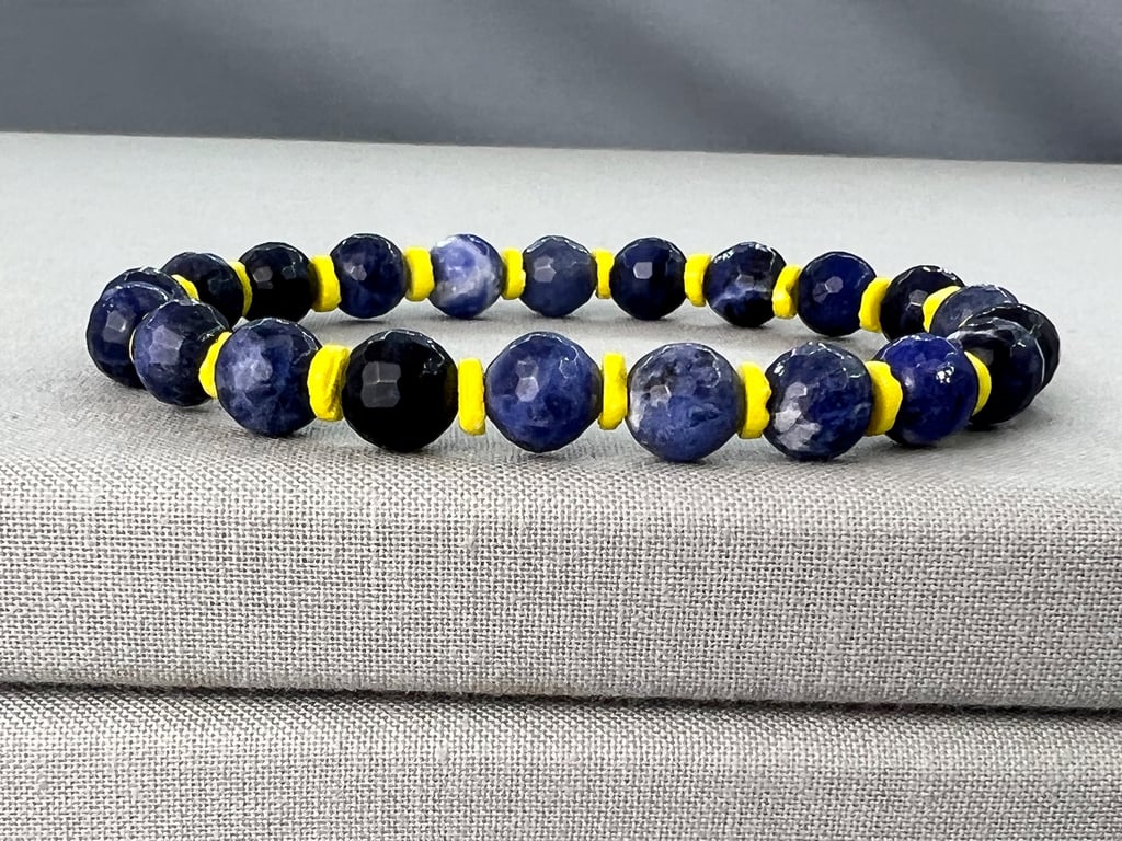 Sodalite & Serpentine Stretch Bracelet