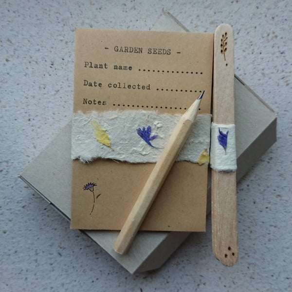 Wooden plant labels & decorative seed envelopes - plastic free gardening