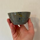 Grey speckle-glazed dish