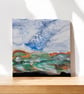 Windy Hexham hills , acrylic fluid art painting  - Image 1