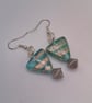Chunky Green Triangular Bead Earrings For Pierced Ears, Gift for Her, Earrings - Image 7