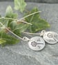 Long silver flower earrings - Image 1