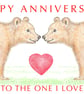 Bears Nose to Nose - Anniversary Card - Image 1