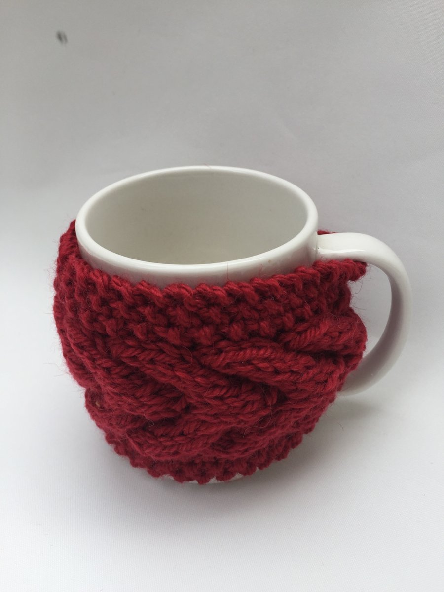 Hand knitted Mug cozy