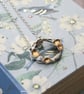 Dainty silver lichen necklace, nature inspired jewellery, unique jewellery gift  - Image 3