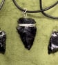 Apache Tears Arrowhead pendant