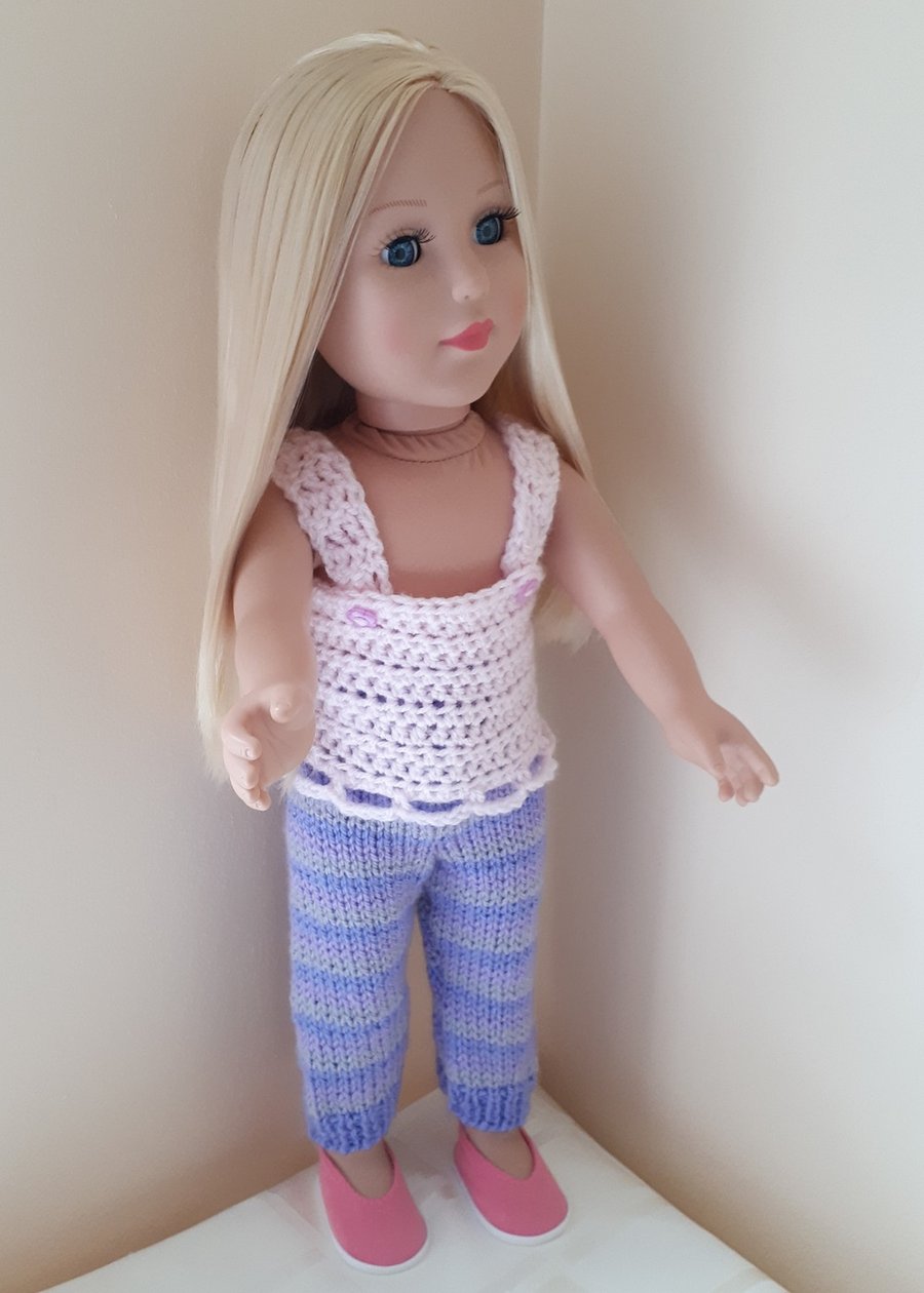 KNITTING PATTERN PDF Wisteria Leggings for Doll