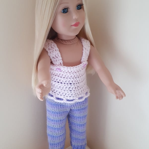 KNITTING PATTERN PDF Wisteria Leggings for Doll