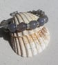 Grey Agate & Labradorite Gemstone Beaded Chakra Bracelet "Cloudy Dayz" - Image 6