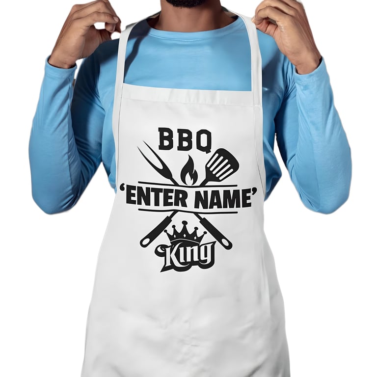 Personalised Kitchen BBQ Apron - BBQ King - Dad Apron