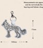 Chinese Crested Keyring - Embroidered Dog Word Art Bag Charm - Image 6