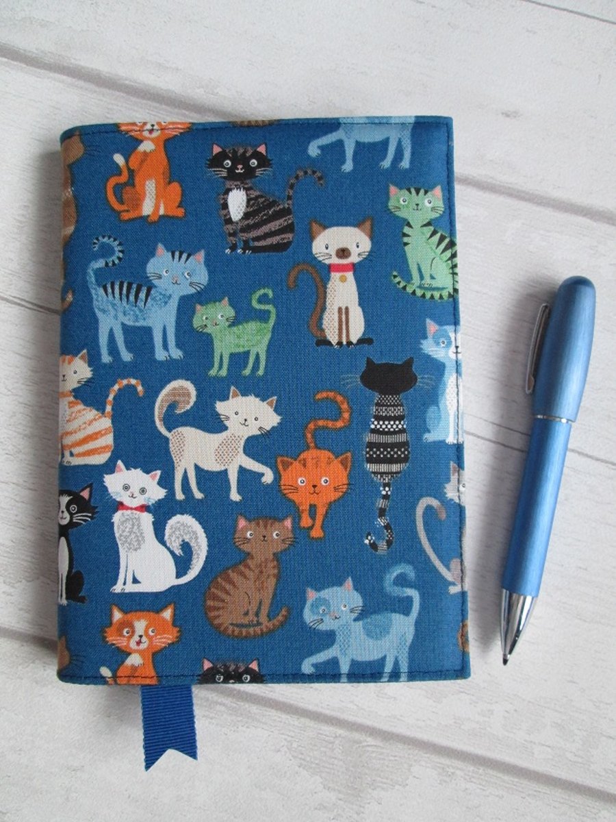 A6 Quirky Cats Reusable Notebook Cover