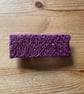 Hand Smocked and Beaded Wine Silk Hair Clip - Image 1