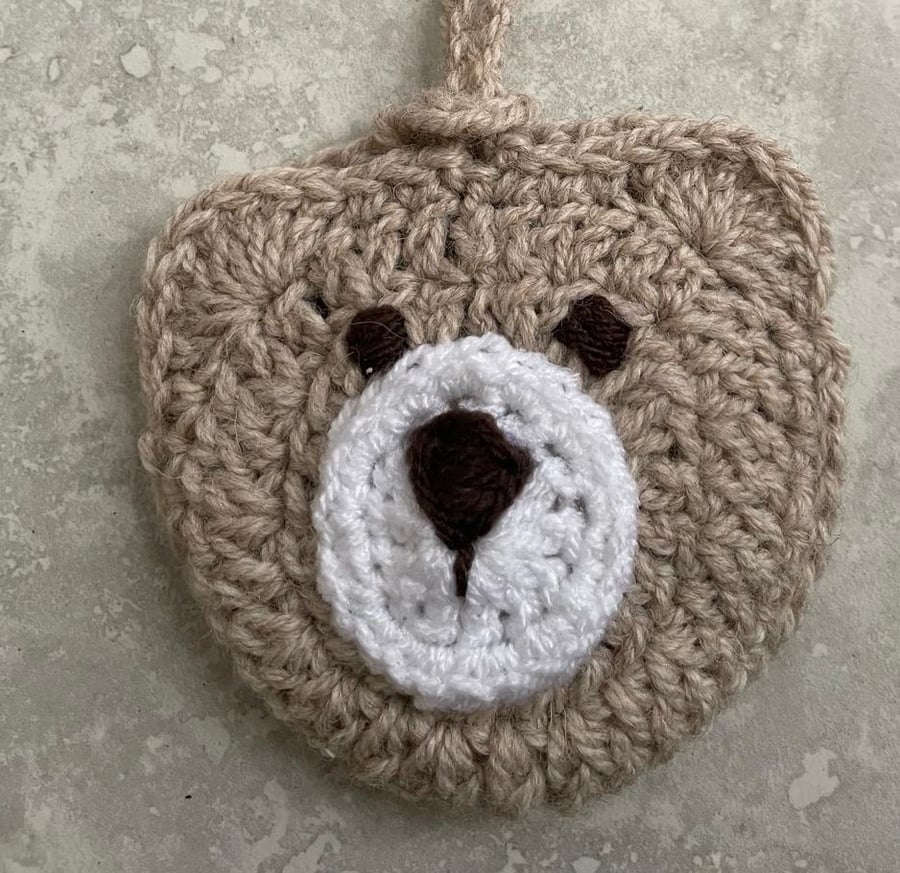 Crochet Teddy Bear Pouch 