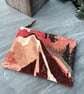 Mountain velvet zip pouch - reclaimed materials