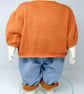 100% Organic Cotton Baby Jumper in Burnt Orange 6 - 12 Months - Image 1