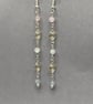 Wirework spiral drop earrings with multicoloured beryl stones - Image 2