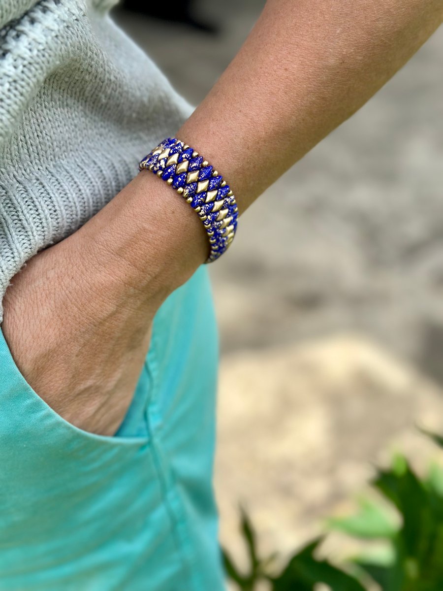 GemDuo Bracelet - Royal Blue Splash 