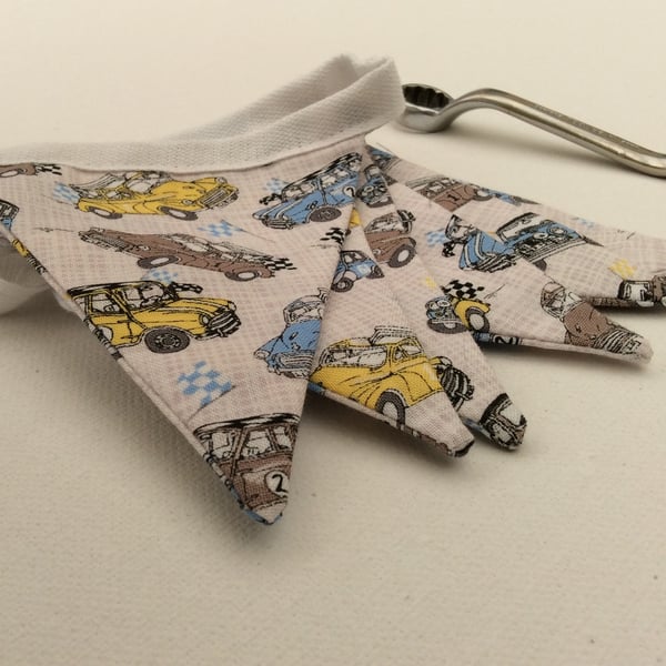 Rally Car Bunting, with Racing Minis and Morris Minors Flags, Classic Cars 