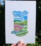 Fresh Fields Cottage - Original miniature collage. A5 Mounted - Image 10