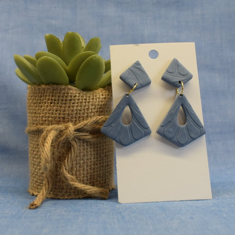 Geometric Cut-Out Statement Earrings
